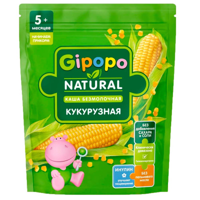 Каша Кукурузная безмолочная 180 г с 5 месяцев Gipopo 1